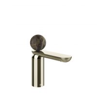 Смеситель для раковины Gessi Perle 74151 низкий с донным клапаном и вентилем из мрамора Emperador Dark схема 14