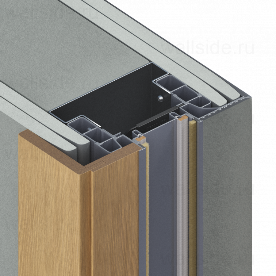 Пенал Penalbox Wood Single Lux/Plaster высотой 2400 мм