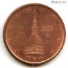 Италия 2 евроцента 2007