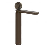 Смеситель для раковины Gessi Perle 74104 высокий без донного клапана с вентилем из мрамора Emperador Dark схема 8