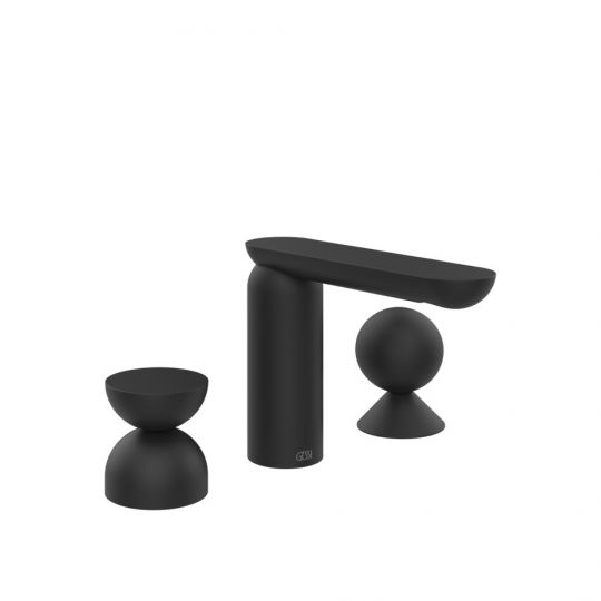 Смеситель для раковины Gessi Perle 74908 без донного клапана с металлическими вентилями-полусферой и сферой схема 10