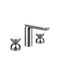 Смеситель для раковины Gessi Perle 74996 без донного клапана с металлическими вентилями-полусферами схема 6