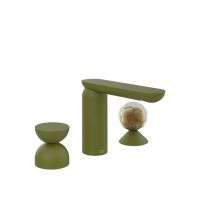 Смеситель для раковины Gessi Perle 74948 без донного клапана с металлическим вентилем-полусферой и вентилем-сферой из муранского стекла Battuto схема 13