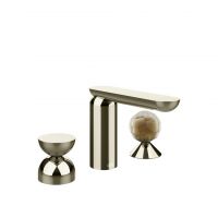 Смеситель для раковины Gessi Perle 74948 без донного клапана с металлическим вентилем-полусферой и вентилем-сферой из муранского стекла Battuto схема 14