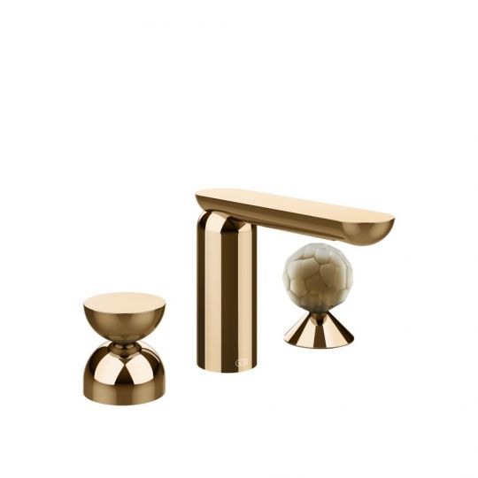 Смеситель для раковины Gessi Perle 74948 без донного клапана с металлическим вентилем-полусферой и вентилем-сферой из муранского стекла Battuto схема 16
