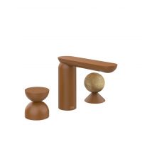 Смеситель для раковины Gessi Perle 74938 без донного клапана с металлическим вентилем-полусферой и вентилем-сферой из камня Onyx Cola схема 11