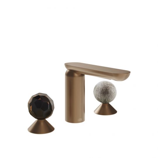 Смеситель для раковины Gessi Perle 74265 без донного клапана с вентилями-сферами из муранского стекла Sfaccettato и Pulegoso схема 7