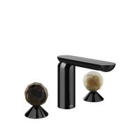 Смеситель для раковины Gessi Perle 74245 без донного клапана, с вентилями-сферами из муранского стекла Sfaccettato и Battuto схема 3