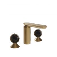 Смеситель для раковины Gessi Perle 74225 без донного клапана с вентилями-сферами из муранского стекла Sfaccettato схема 15