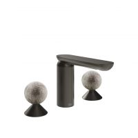 Смеситель для раковины Gessi Perle 74665 без донного клапана с вентилями-сферами из муранского стекла Pulegoso схема 1