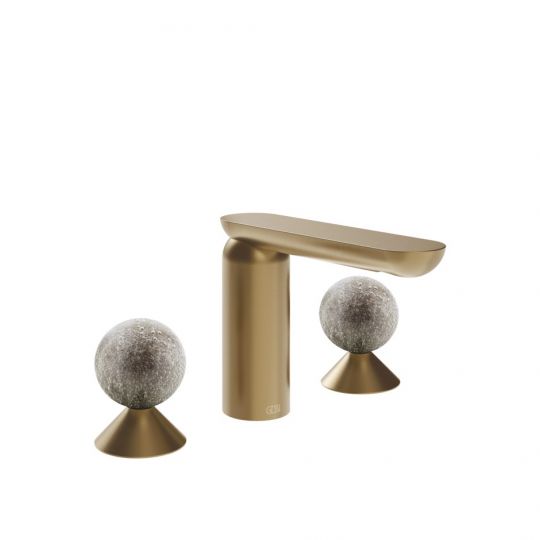 Смеситель для раковины Gessi Perle 74665 без донного клапана с вентилями-сферами из муранского стекла Pulegoso схема 15