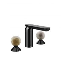 Смеситель для раковины Gessi Perle 74465 без донного клапана с вентилями-сферами из муранского стекла Battuto и Pulegoso схема 3