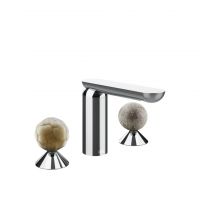 Смеситель для раковины Gessi Perle 74465 без донного клапана с вентилями-сферами из муранского стекла Battuto и Pulegoso схема 6