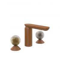 Смеситель для раковины Gessi Perle 74465 без донного клапана с вентилями-сферами из муранского стекла Battuto и Pulegoso схема 11