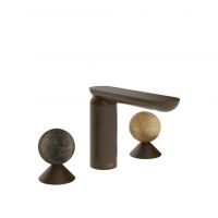 Смеситель для раковины Gessi Perle 74135 без донного клапана с вентилями-сферами из мрамора Emperador Dark и камня Onyx Cola схема 8 Смеситель для раковины Gessi Perle 74135 без донного клапана с вентилями-сферами из мрамора Emperador Dark и камня Onyx Cola схема 8