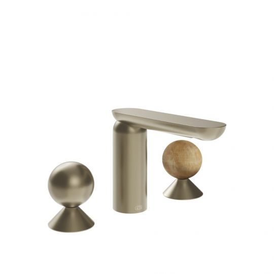 Смеситель для раковины Gessi Perle 74035 без донного клапана с вентилями-сферами из металла и камня Onyx Cola схема 9 Смеситель для раковины Gessi Perle 74035 без донного клапана с вентилями-сферами из металла и камня Onyx Cola схема 9