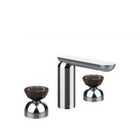 Смеситель для раковины Gessi Perle 74886 без донного клапана с вентилями-полусферами из муранского стекла Battuto схема 6