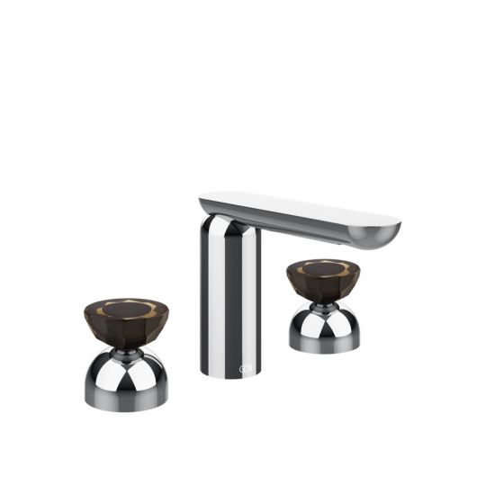 Смеситель для раковины Gessi Perle 74886 без донного клапана с вентилями-полусферами из муранского стекла Battuto схема 6