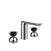 Смеситель для раковины Gessi Perle 74776 без донного клапана с вентилями-полусферами из муранского стекла Balloton схема 6