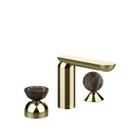 Смеситель для раковины Gessi Perle 74818 без донного клапана с вентилем-полусферой из муранского стекла Battuto и вентилем-сферой из мрамора Emperador Dark схема 4 Смеситель для раковины Gessi Perle 74818 без донного клапана с вентилем-полусферой из муранского стекла Battuto и вентилем-сферой из мрамора Emperador Dark схема 4