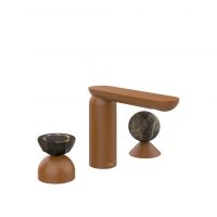 Смеситель для раковины Gessi Perle 74818 без донного клапана с вентилем-полусферой из муранского стекла Battuto и вентилем-сферой из мрамора Emperador Dark схема 11 Смеситель для раковины Gessi Perle 74818 без донного клапана с вентилем-полусферой из муранского стекла Battuto и вентилем-сферой из мрамора Emperador Dark схема 11