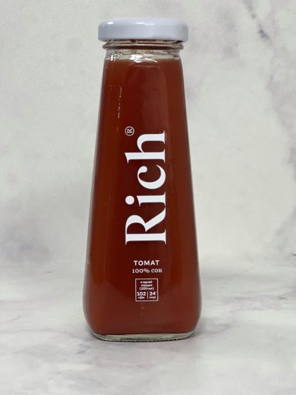 Нектар RICH Рич 0,2 л, томат, стеклянная бутылка