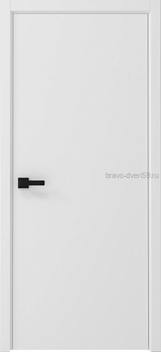 Дверь Графика-1 Белый Vinyl черная кромка