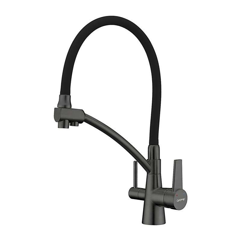 GAPPO | Mətbəx Kranı Filter Kranı ilə, latun, qrafit (antrasit) rəng