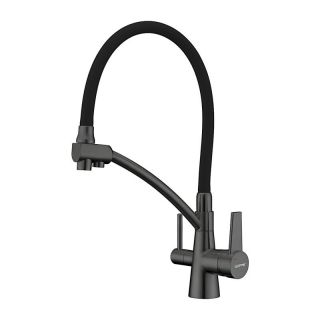 GAPPO | G4398-199 Mətbəx Kranı (Filtr Bağlantılı, Oружeynaya Stal Rəngi)