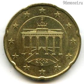 Германия 20 евроцентов 2002 G