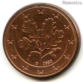 Германия 5 евроцентов 2002 D