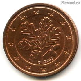 Германия 2 евроцента 2002 D
