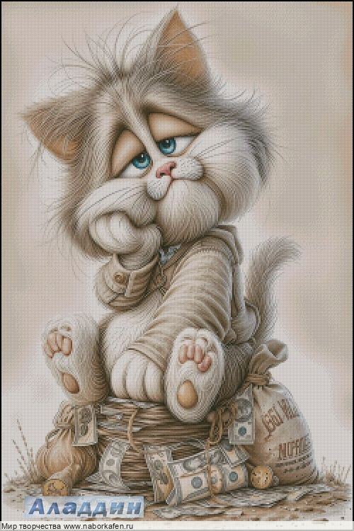 Набор для вышивания "Денежный котик"