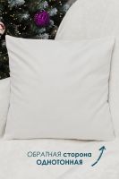 Наволочка декоративная новогодняя 2 шт 3D эффект велюр [СнеговикПодмигни]