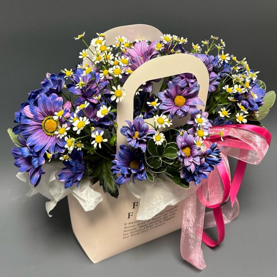 Микс ромашек в сумочке