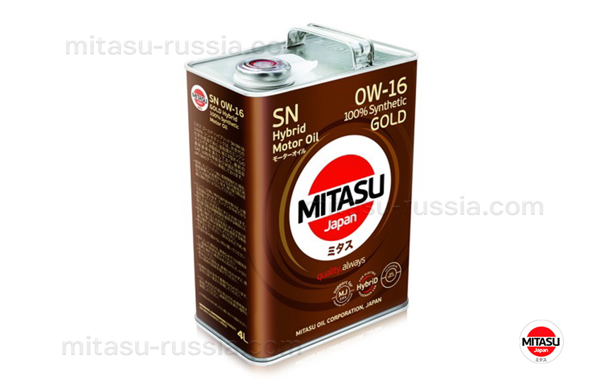 MITASU GOLD HYBRID SN 0W-16, 4л