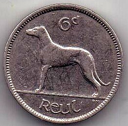 6 пенсов 1935 года AUNC Редкий год Ирландия