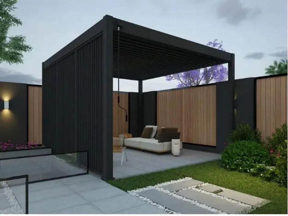 Пергола биоклиматическая Aquaviva Авангард Макс отдельностоящая (ручное управление ламелями)