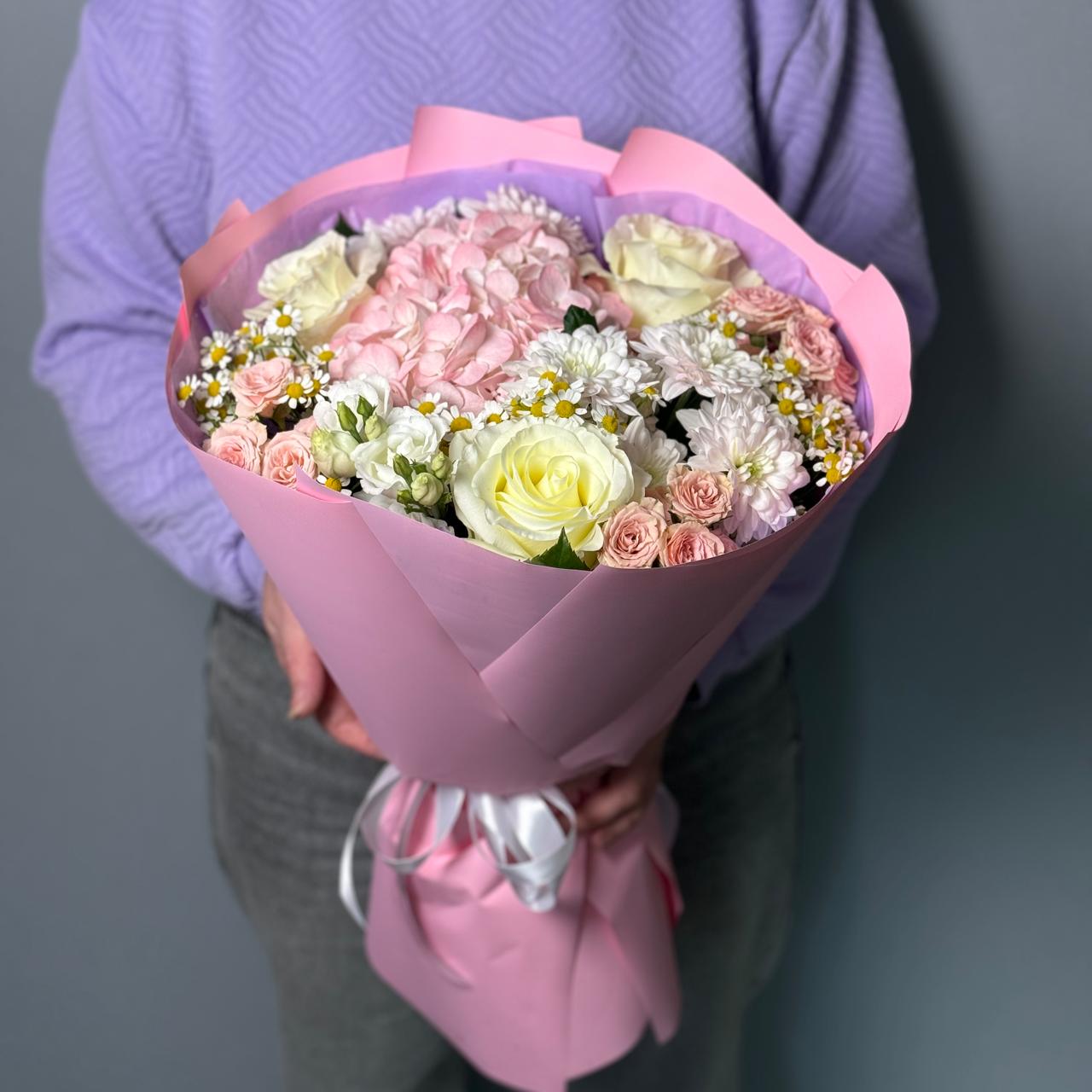 Букет нежный розовый