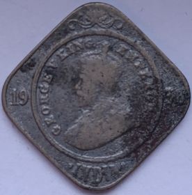 Король Георг V 2 анны Индия - Британская  1936