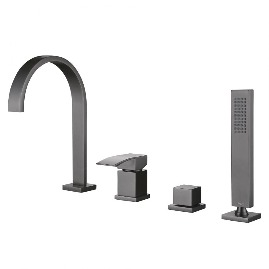 Смеситель ABBER Wasserfall AF8613NG На борт ванны, никель