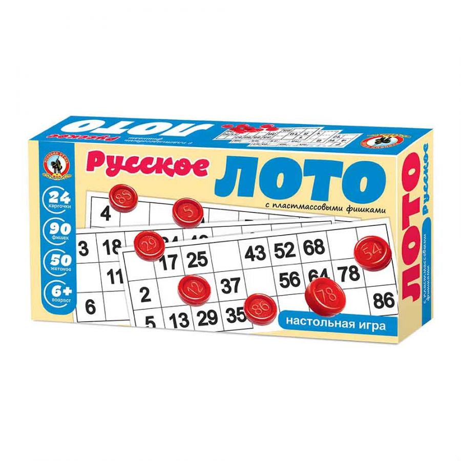 Лото русское с пластмассовыми Фишками*