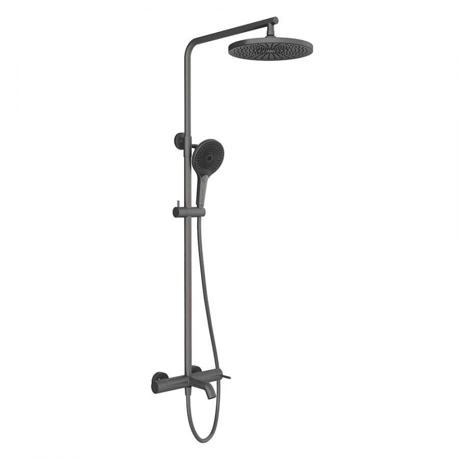 Aqueduto CHUVA Душевая система  с изливом для ванны, оружейная сталь