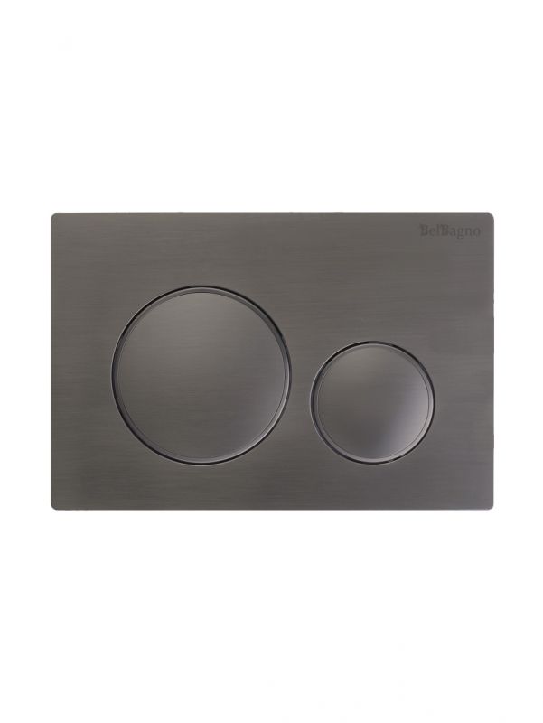 Кнопка смыва BelBagno BB-17C-GM, оружейная сталь
