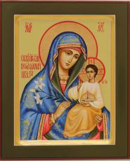 Венчальная пара: Неувядаемый Цвет и Господь Вседержитель 13х16 см (рукописные иконы с сусальным золотом и ковчегом)