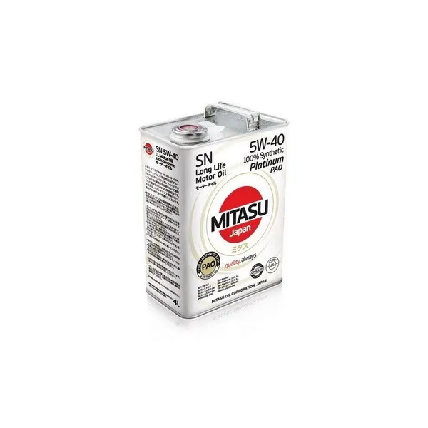 MITASU PLATINUM PAO SN 5W-40, 4л