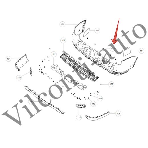 ЗАГЛУШКА ЗАДНЕГО БАМПЕРА ВНУТРЕННЯЯ TANK 500 2804103XKV08A 100% ОРИГИНАЛ