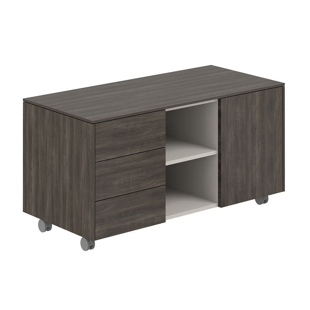 Тумба мобильная 3-х секционная 1224х564х620