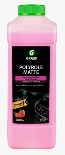 GRASS Полироль-очиститель пластика матовый "Polyrole Matte" клубника, 1л