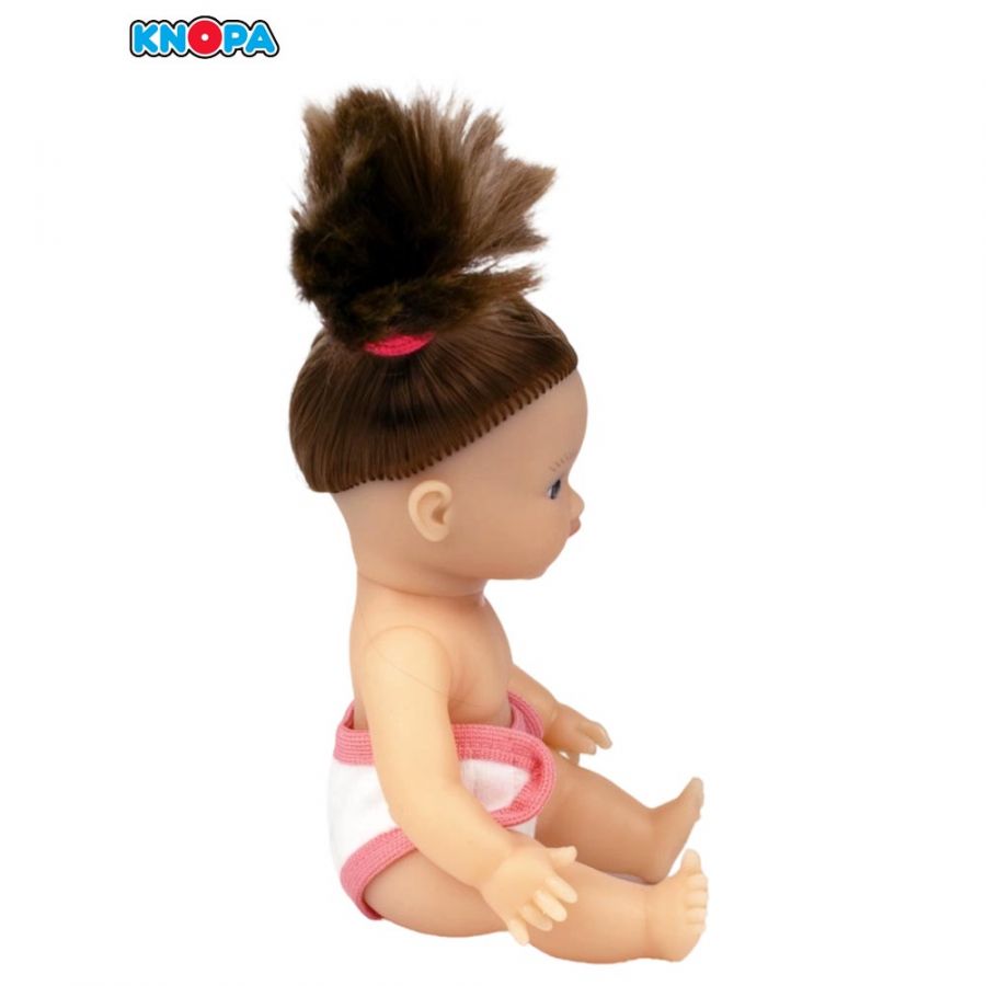 Пупс девочка в памперсе шатенка №1 (22 см)